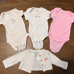 Set of Baby Onesies and Cardigan